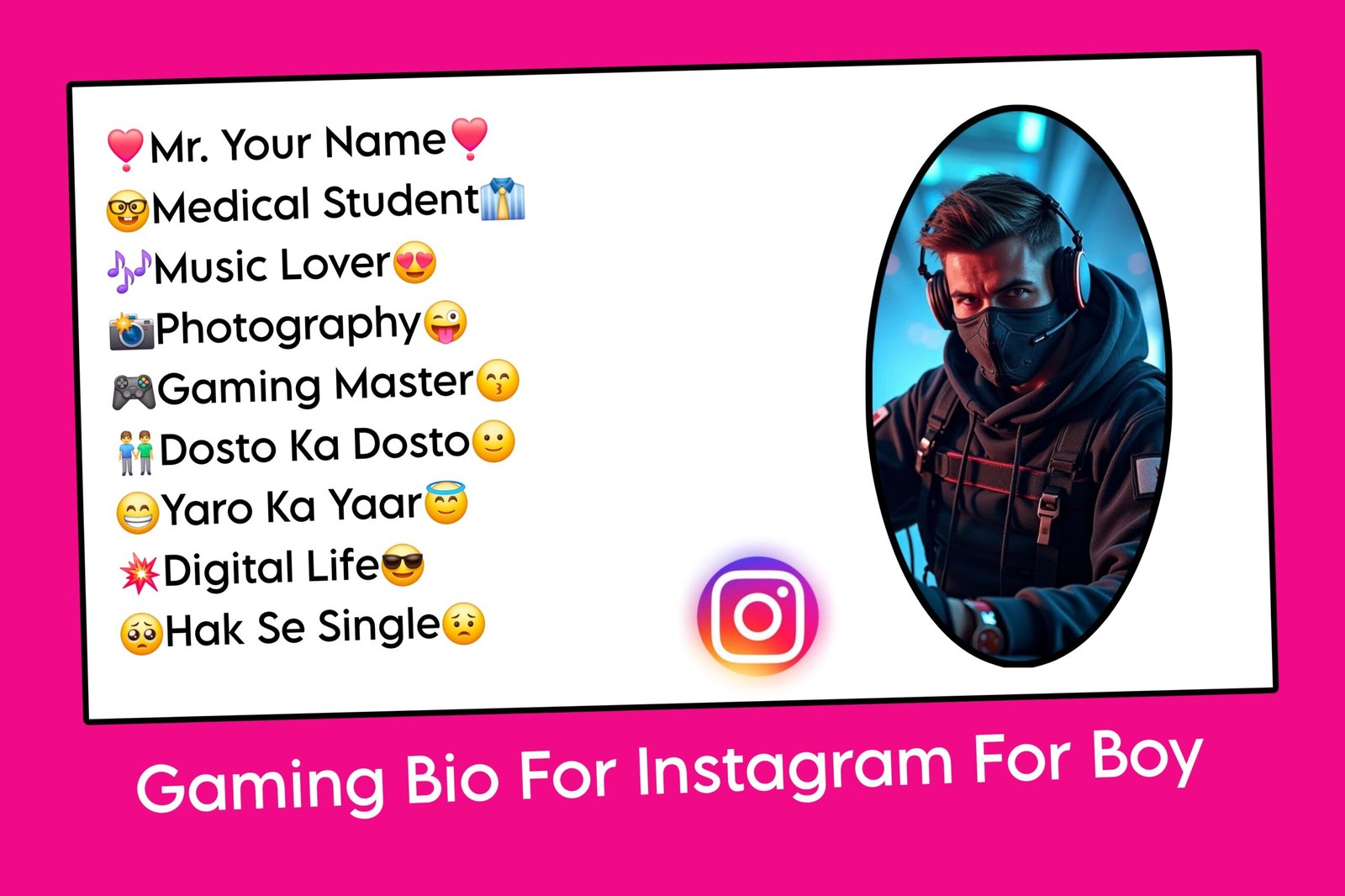 Gaming Bio For Instagram For Boy