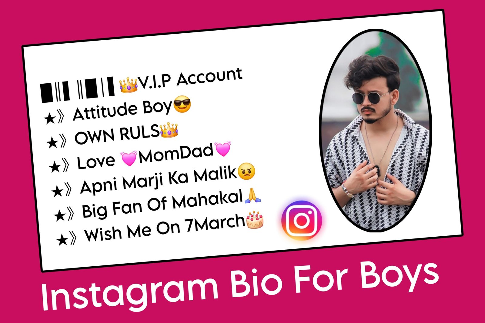 Instagram Bio For Boys