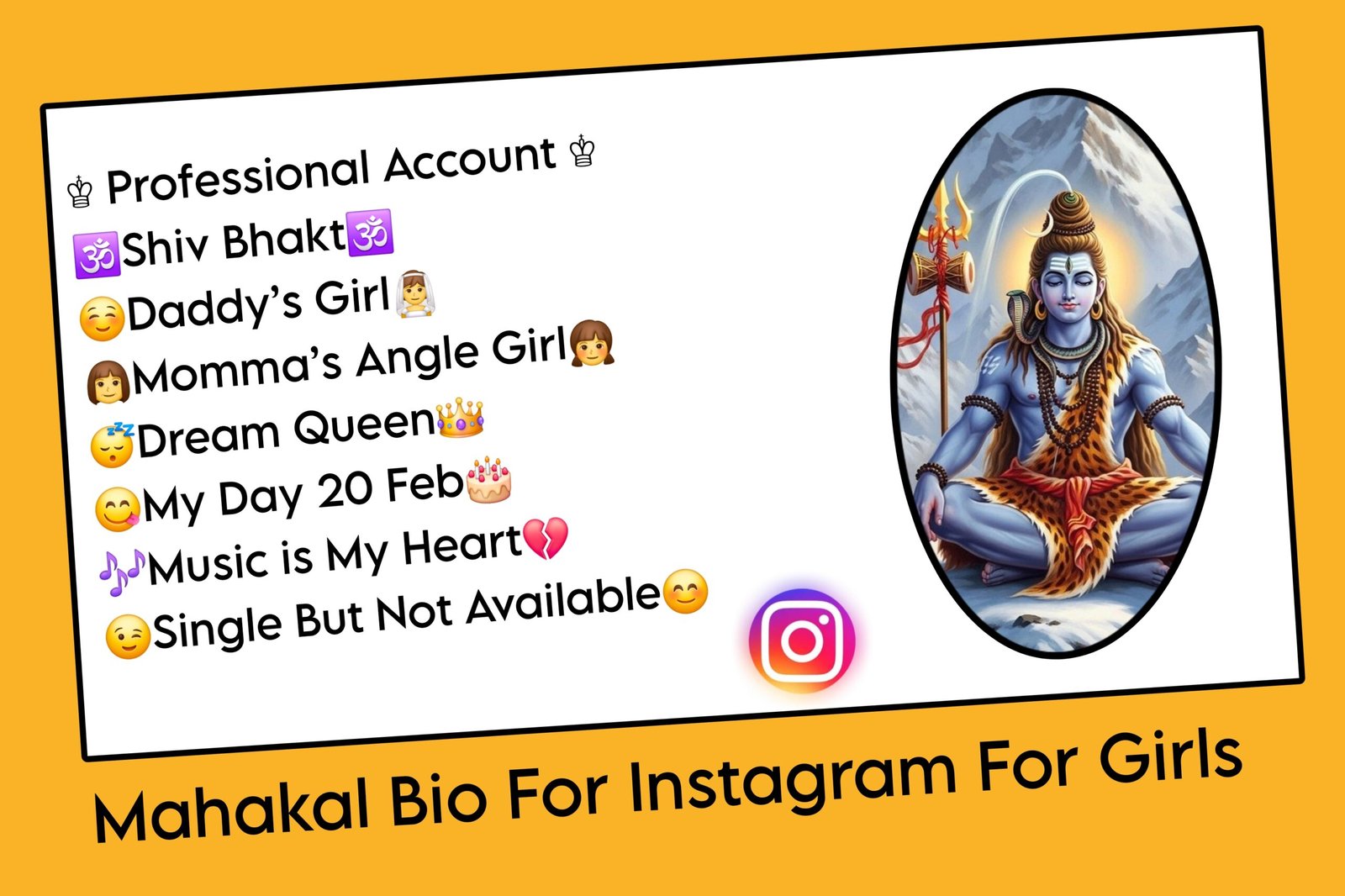 Mahakal Bio For Instagram For Girls